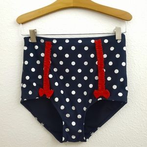 NWT Too Fast Polka Dot High Rise Bikini BottomACC7